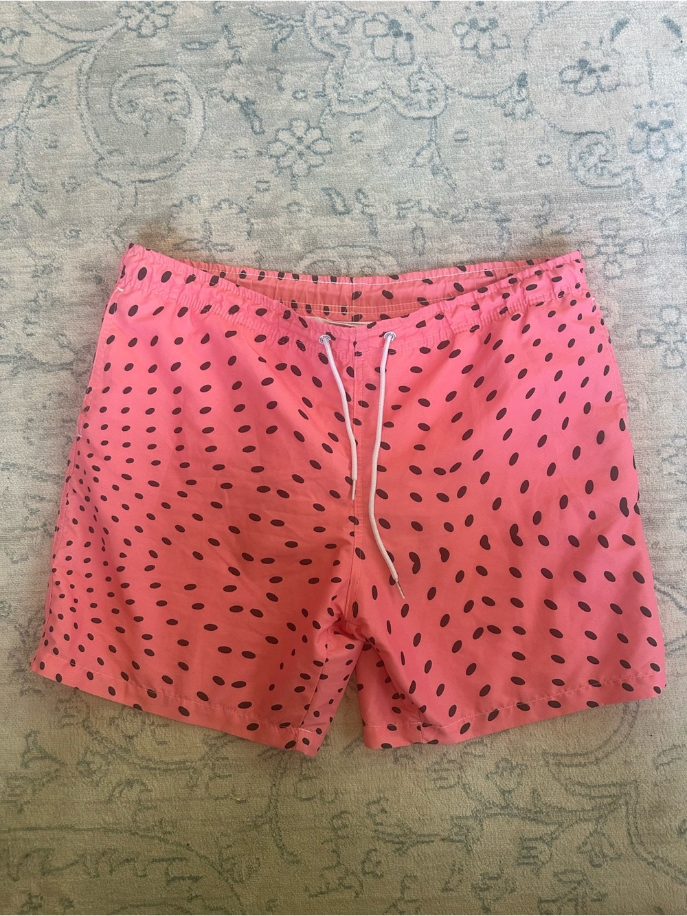 Boardies Apparel Men’s Large Pink Watermelon Seed Print Swim Trunks